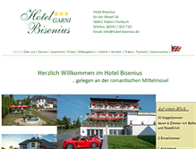 Tablet Screenshot of hotel-bisenius.de